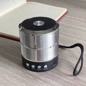 Boxa portabila MADGENIX, Gri silver metalizat, Bluetooth, Radio FM, Micro-SD, Aux, sunet premium