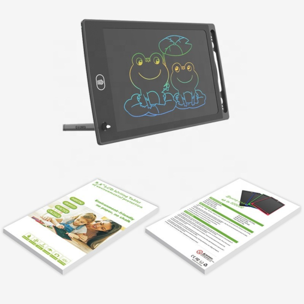 Tableta LCD de Desen si Scris 5 <b>Tableta de desenat</b> și scris <b>8.5 inch</b> cu tehnologie <b>LCD anti-radiații</b>, complet <b>reutilizabilă</b>. Dispune de funcție de <b>blocare</b> și <b>buton de șters</b>. Perfectă ca <b>jucărie educativă</b> și instrument de notițe. Carcasă <b>ABS rezistentă</b>.