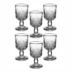 Set 6 Pahare Aperitiv 50 ml MADGENIX Sticla cu Picior, Design Vintage Elegant pentru Lichior