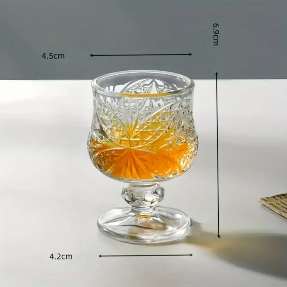 Set 6 Pahare MADGENIX din Sticla cu Picior Model Vintage Elegant 45ml, Ideal pentru Lichior și Aperitive - imagine 6