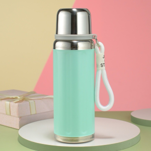 Termos MADGENIX 550ml Sticla din Otel Inoxidabil pentru Bauturi Calde si Reci Cana Termica de Calatorie, Pahar Sport Verde