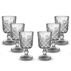 Set 6 Pahare Aperitiv 50 ml MADGENIX Sticla cu Picior, Design Vintage Elegant pentru Lichior