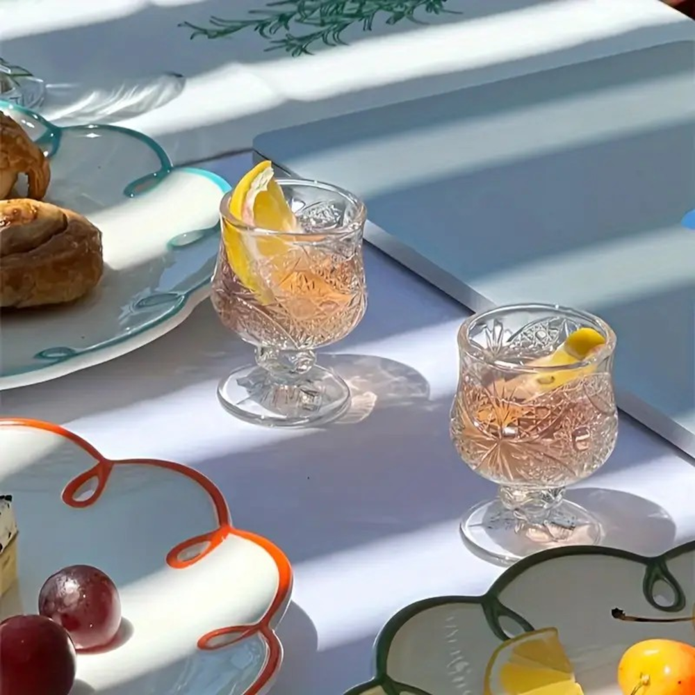 Set 6 Pahare MADGENIX din Sticla cu Picior Model Vintage Elegant 45ml, Ideal pentru Lichior și Aperitive - imagine 4