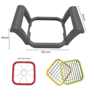 Set Manual MADGENIX pentru Feliat si Taiat Legume sau Fructe – 3 Forme Interschimbabile, Compact și Eficient