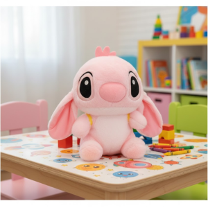 Stitch Plus Roz 20cm cu Rucsac Galben Jucarie Mare de Imbratisat MADGENIX pentru Copii 3+ Ani