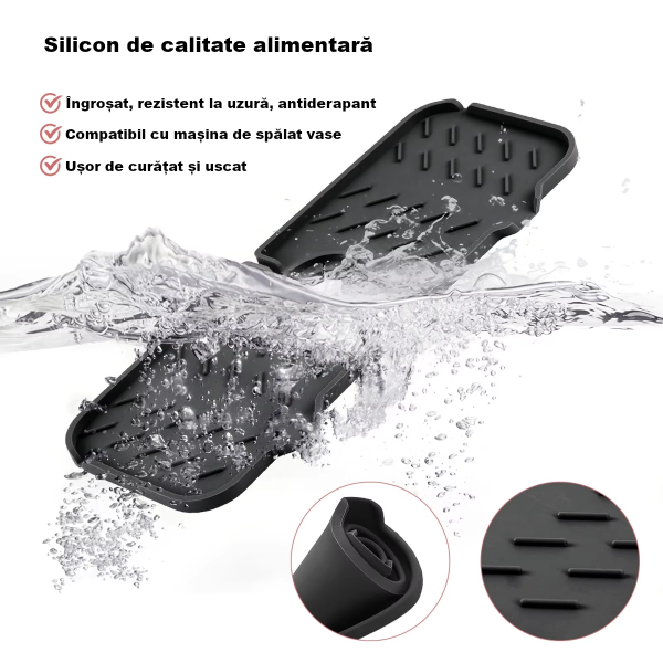 protecție chiuvetă negru