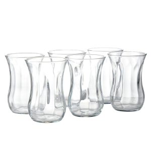 Set 6 pahare din sticla pentru cafea sau ceai MADGENIX, 115ml Design Premium si forma ergonomica