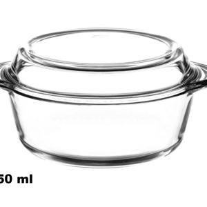 Vas Termorezistent Rotund cu Capac MADGENIX 1,45L Sticla Transparenta pentru Cuptor si Depozitare