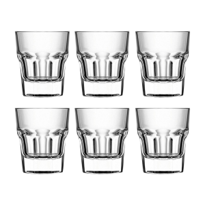 Set 6 Pahare Shot 30ml MADGENIX, Sticla Transparenta, Design Clasic pentru Tequila, Vodka si Lichior, Accesorii Bar si Petrecere