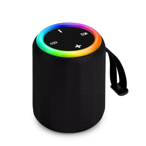 Boxa Portabila Bluetooth MADGENIX, Putere 10W, Lumini RGB LED, Bass Puternic, Rezistenta la Apa IPX4, Radio FM, Slot Card TF, Acumulator 1200mAh, Negru