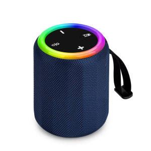 Boxa Portabila Bluetooth MADGENIX, Putere 10W, Lumini RGB LED, Bass Puternic, Rezistenta la Apa IPX4, Radio FM, Slot Card TF, 1200mAh, Albastru