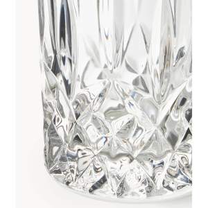 Set 6 pahare inalte MADGENIX, 360 ml, Design Modern cu Baza Texturata, Sticla Transparenta Premium, pentru apa, suc sau cocktail