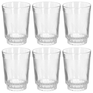 Set 6 pahare din sticla transparenta, capacitate 160 ml, pahare universale servire masa pentru apa, sucuri, frappe si espresso