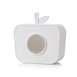 Suport dispenser pungi plastic alb, vedere frontală, fundal alb