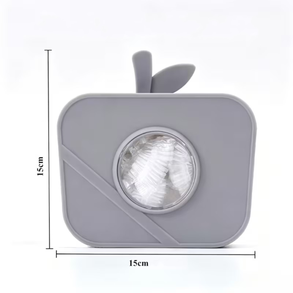 Dimensiuni suport dispenser pungi plastic, 15 cm lățime x 15 cm înălțime